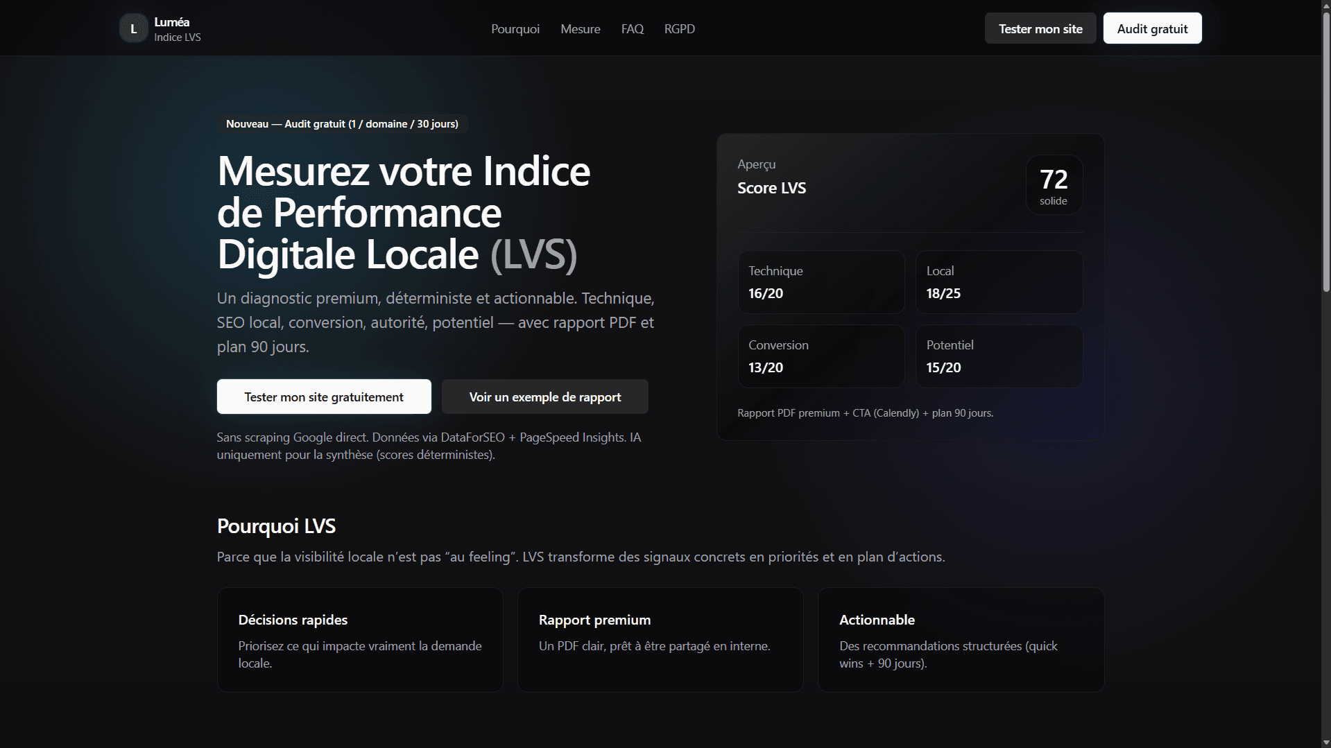 LVS — Indice Local — SaaS / App